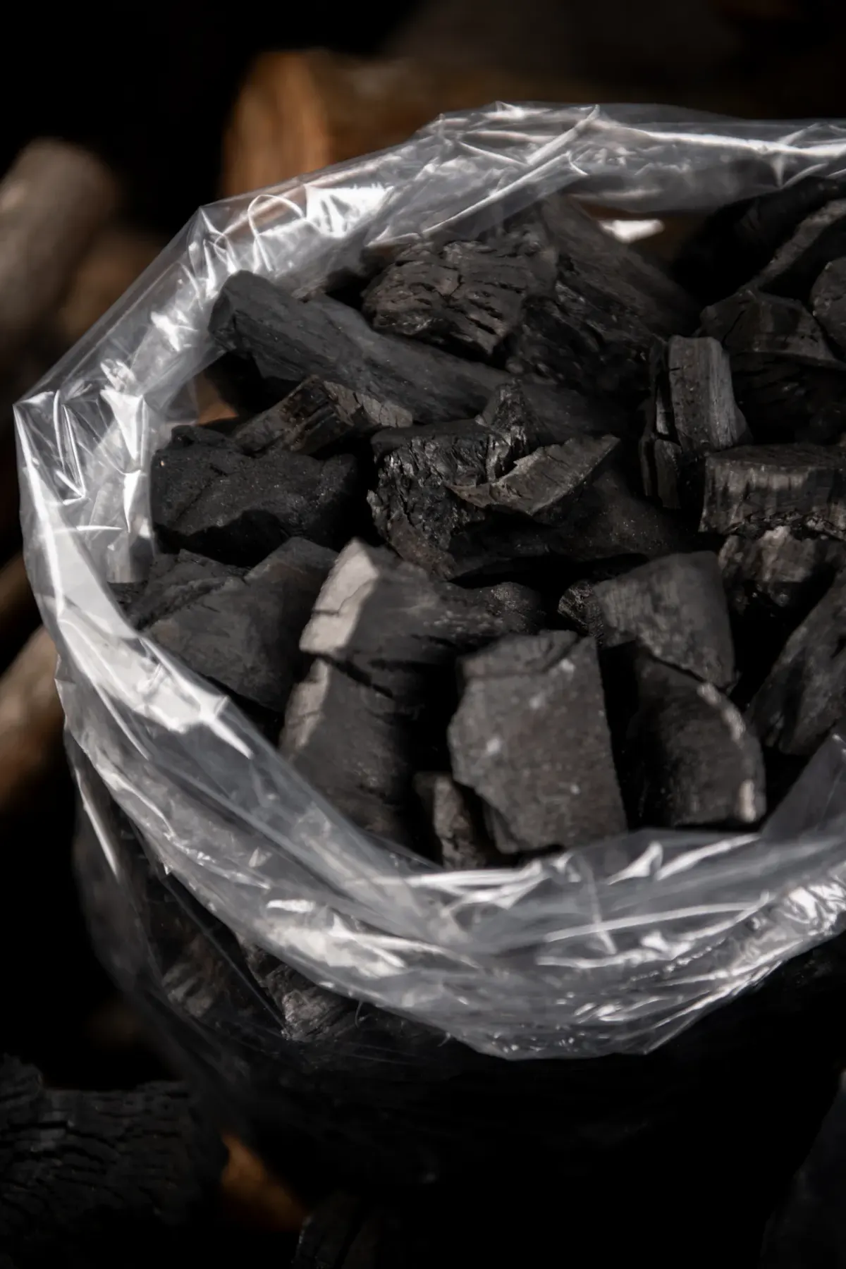 BBQ charcoal bagged for retail
