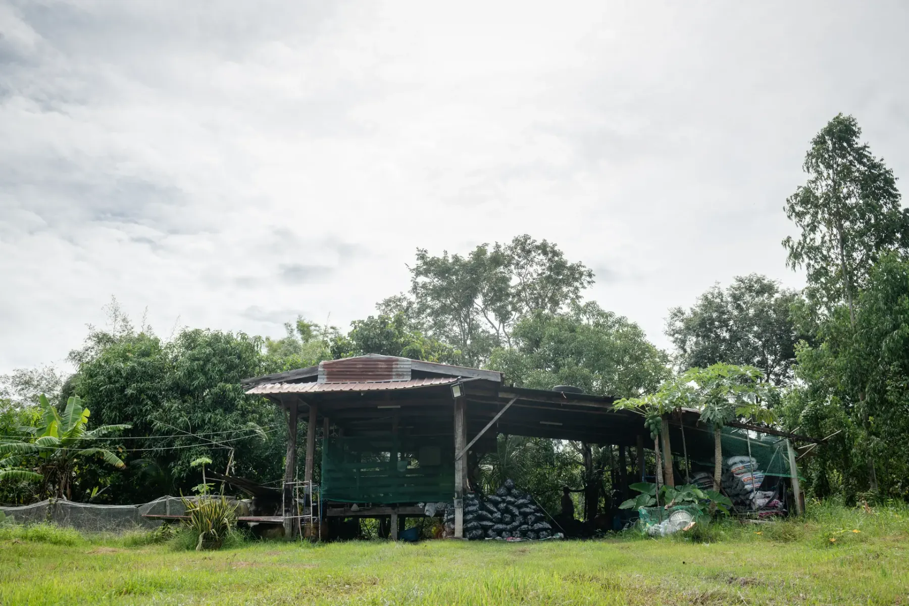 Storage buildings on site